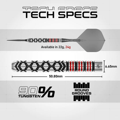 WINMAU FORNAX SWITCH POINT STEEL TIP 90% TUNGSTEN DARTS INC WINMAU FUSION 24G